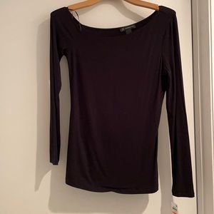 INC Black, long sleeve top
